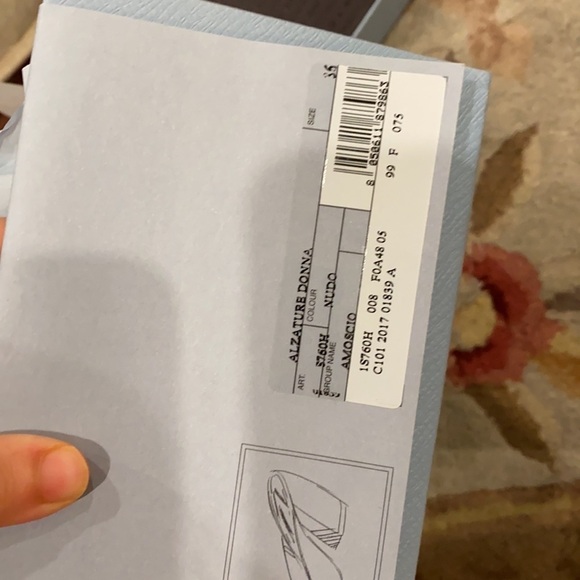 Prada / Calzature Donna suede v cut block heel mule in nude natural 6 36 - Picture 3 of 5